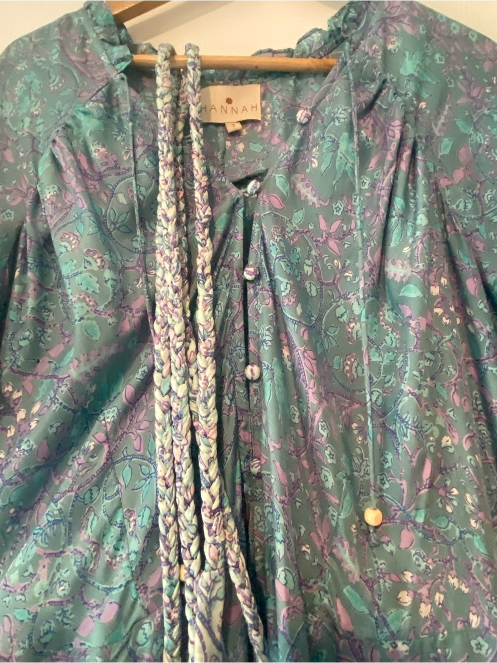 Hannah Artwear Silk Blue Maxi Dress - Picture 9 of 10